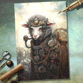 Steampunk Schaap 2 Decoupage Papier
