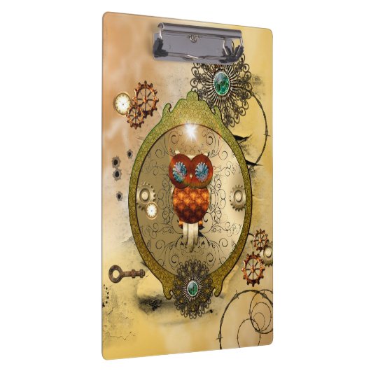 Steampunk, schattige uil klembord (Rechts)