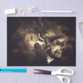 Steampunk schedel en klok tissuepapier (Craft)