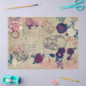 Steampunk schedel en Rozen Tissuepapier (Craft)