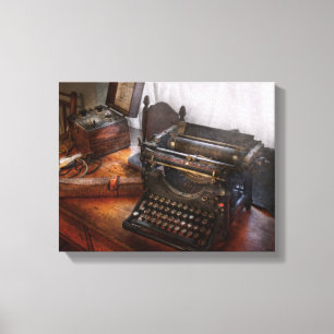 Steampunk - Schrijfmachine - De geheime boodschapp Canvas Afdruk