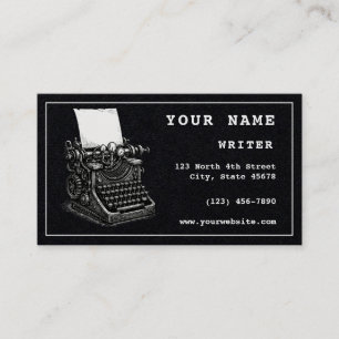 Steampunk Schrijfmachine Schrijver Sjabloon Visitekaartje