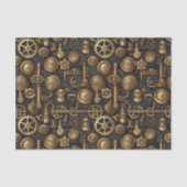 Steampunk schroeven en tandwielpatroon tissuepapier (Voorkant)
