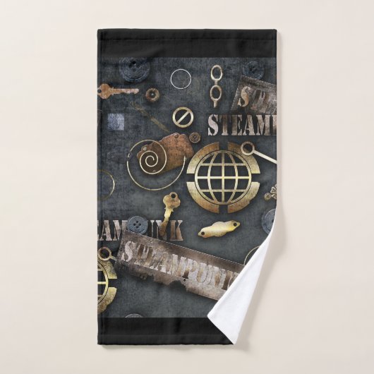 Steampunk, scrapbooking bad handdoek (Handdoek)