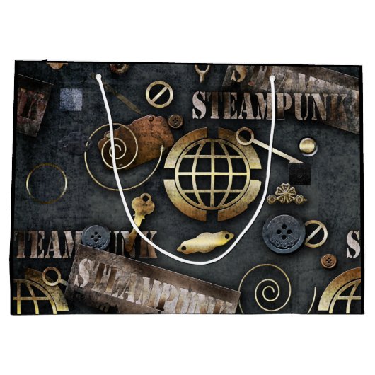 Steampunk, scrapbooking groot cadeauzakje (Achterkant)