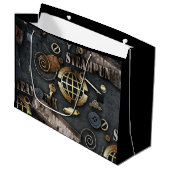 Steampunk, scrapbooking groot cadeauzakje (Voorkant Gekanteld)