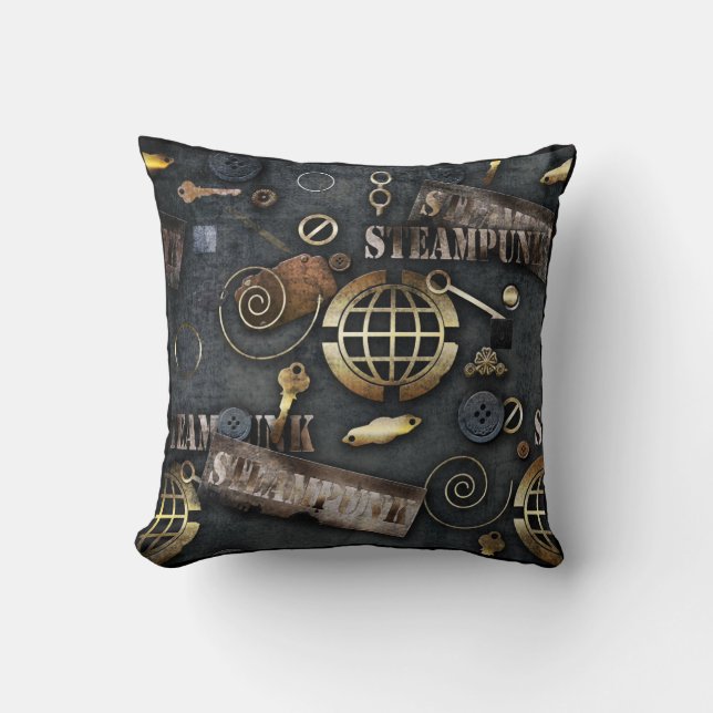 Steampunk, scrapbooking kussen (Voorkant)