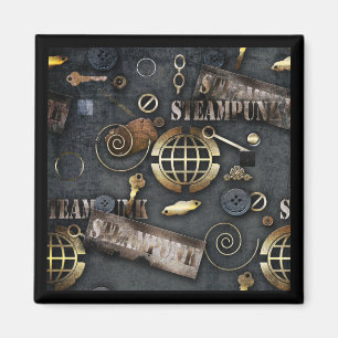 Steampunk, scrapbooking magneet