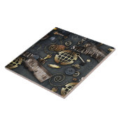 Steampunk, scrapbooking tegeltje (Zijkant)