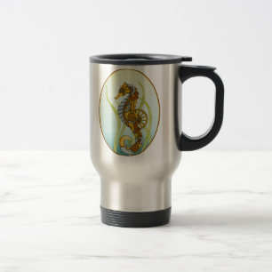 Steampunk Seahorse Reisbeker