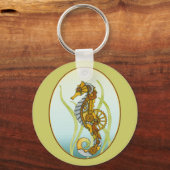 Steampunk Seahorse Sleutelhanger (Voorkant)