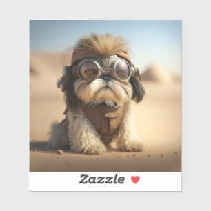 Steampunk Shih Tzu met gletsjers Sticker