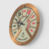 Steampunk Ship's Telegraph Chadburn Sjabloon Grote Klok (Hoek)