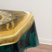 Steampunk-sieraden Horloge op een groene achtergro Tafelkleed (Voorbeeld)