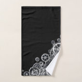 Steampunk Silver Gears Bad Handdoek (Handdoek)