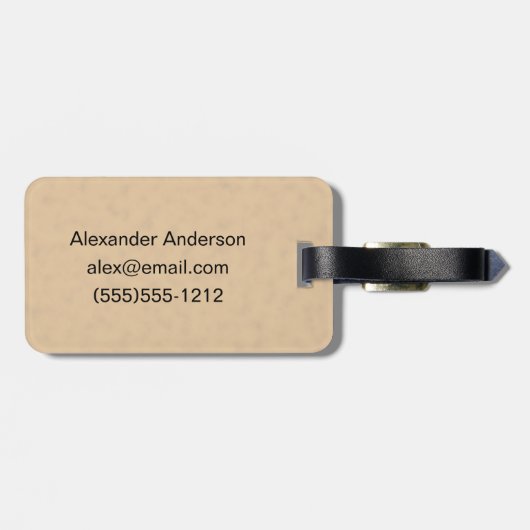 Steampunk Silver Zinc Airship Custom Monogram Bagagelabel (Achterkant horizontaal)