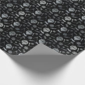 Steampunk Silver Zinc Hot Air-ballonnen Cadeaupapier (Hoek)