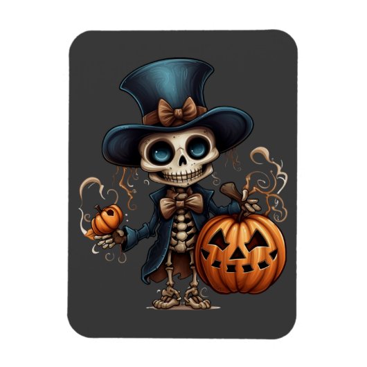 steampunk-skeletmagneet magneet (Verticaal)