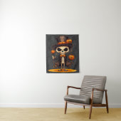 Steampunk Skeleton Art Tapestry Wandkleed (In situ)