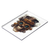 Steampunk Skull Engine Notitieboek (Linkerzijde)