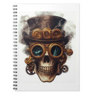 Steampunk Skull Engine Notitieboek