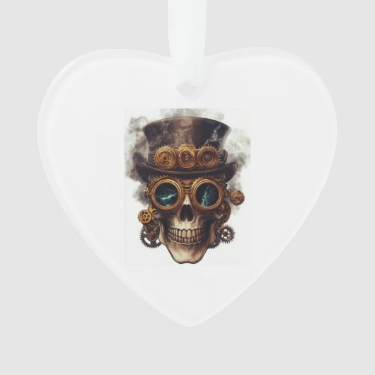 Steampunk Skull Engine Ornament (voorkant)