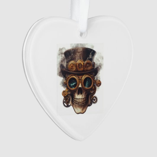 Steampunk Skull Engine Ornament (voorkant)