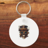 Steampunk Skull Engine Sleutelhanger (Voorkant)