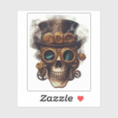 Steampunk Skull Engine Sticker (Vel)