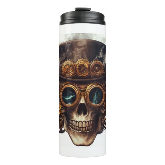 Steampunk Skull Engine Thermosbeker (Voorkant)