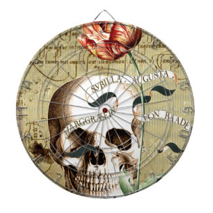 Steampunk Skull Floral die Halloween schrijft Dartbord