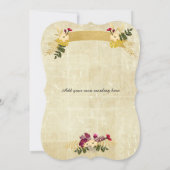 Steampunk Skull Floral Halloween Uitnodigingen (Achterkant)