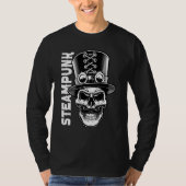 Steampunk Skull Gentleman Retro Cyber Punk T-shirt (Voorkant)