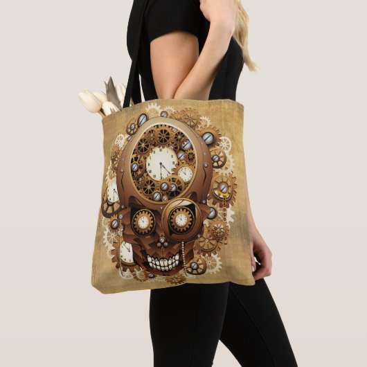 Steampunk Skull Gothic Style Draagtas (Dichtbij)
