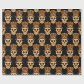 Steampunk Skull in Top Hat Thunder_Cove Cadeaupapier (Vlak)