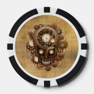 Steampunk Skull  Stijl poker_chips Pokerchips