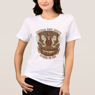 Steampunk Sky DJ – Vintage Beats, Verhoogde Vibes Tri-Blend Shirt