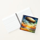 Steampunk Skyline avec Zeppelin Spiral Carnet (Intérieur)