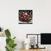 Steampunk slee ~ Kerstman met vrouw en elfen 02 XX Poster (Thuiskantoor)