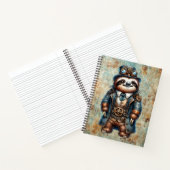 Steampunk Sloth Spiral Notebook Notitieboek (Binnen)