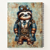 Steampunk Sloth Spiral Notebook Notitieboek (Achterkant)