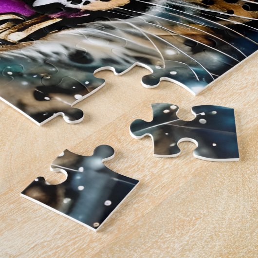 Steampunk Snow Leopard Legpuzzel (Zijkant)