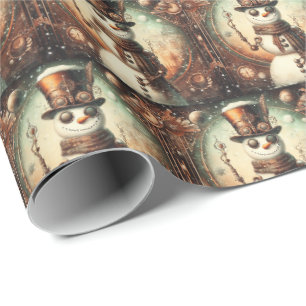 Steampunk Snowman Cadeaupapier