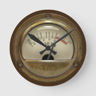 Steampunk Sound Studio  VU-meetklok Ronde Klok