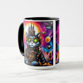 Steampunk Space Cat I Mok (Voorkant links)