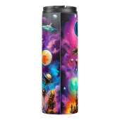 Steampunk Space Cat I Thermosbeker (Achterkant)