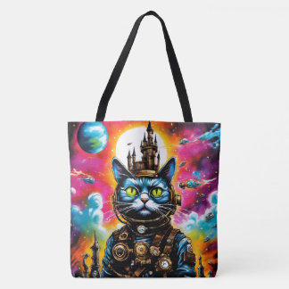 Steampunk Space Cat II Draagtas
