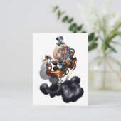 Steampunk Space Chimp Briefkaart (Staand voorkant)