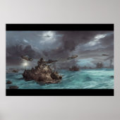 Steampunk Spaceship Poster (Voorkant)