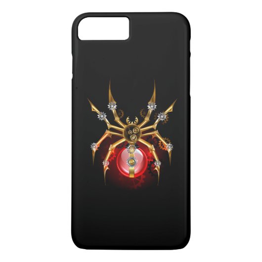 Steampunk spider on black Case-Mate iPhone case (Achterkant)